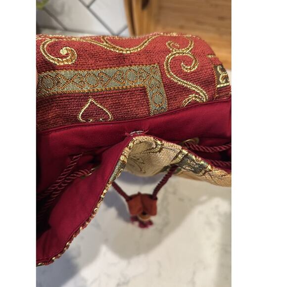 Handmade tapestry carpet bag adjustable backpack pocket inside bohemian indie main image 6